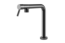 Collapsible polished gun metal faucet with top lever. MARGOT (8524006)