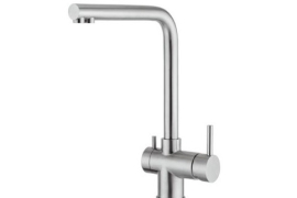 Brushed stainless steel faucet with filter possibility (8496100)