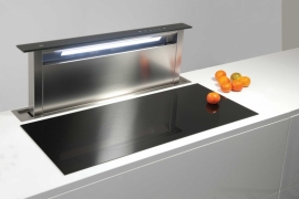 FLUSH TOP downdraft with light, W 87.5cm (S-DD2LEM/88)